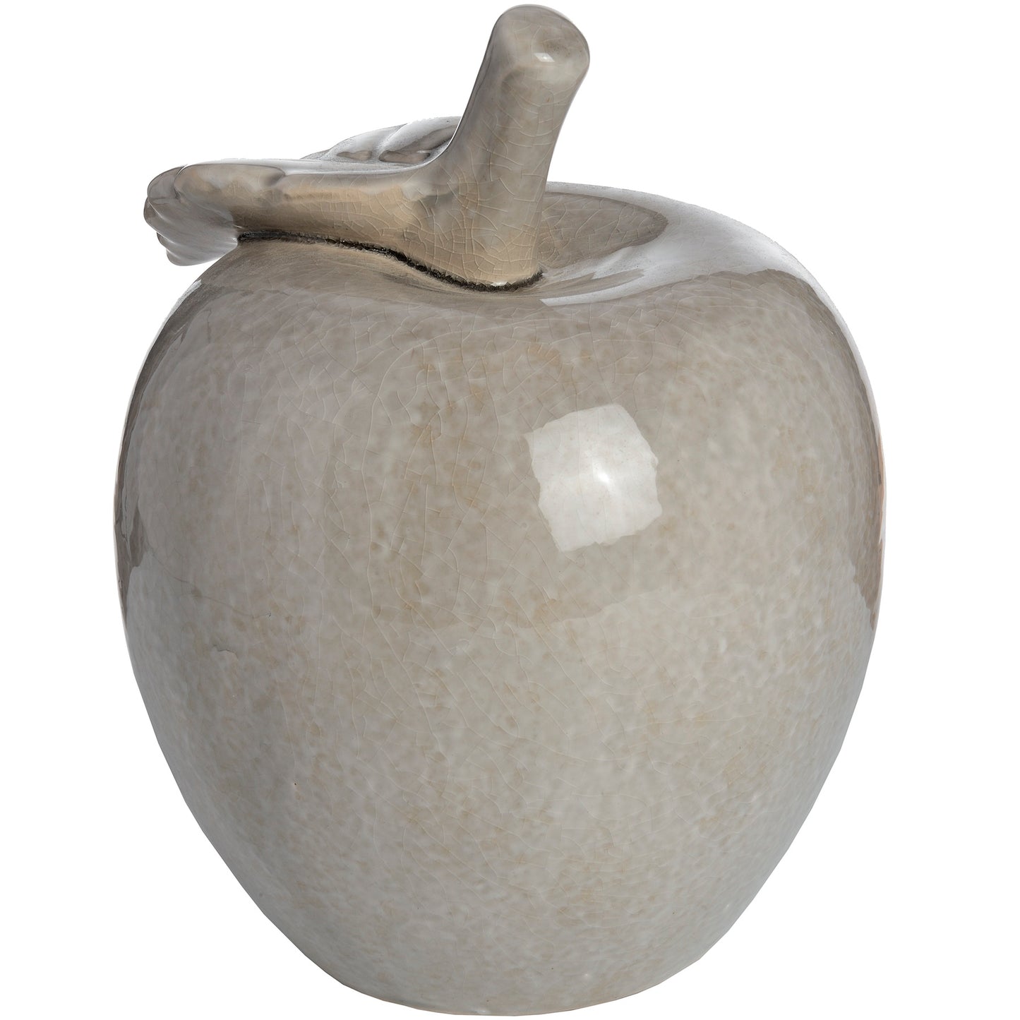 Antique Grey Ceramic Apple