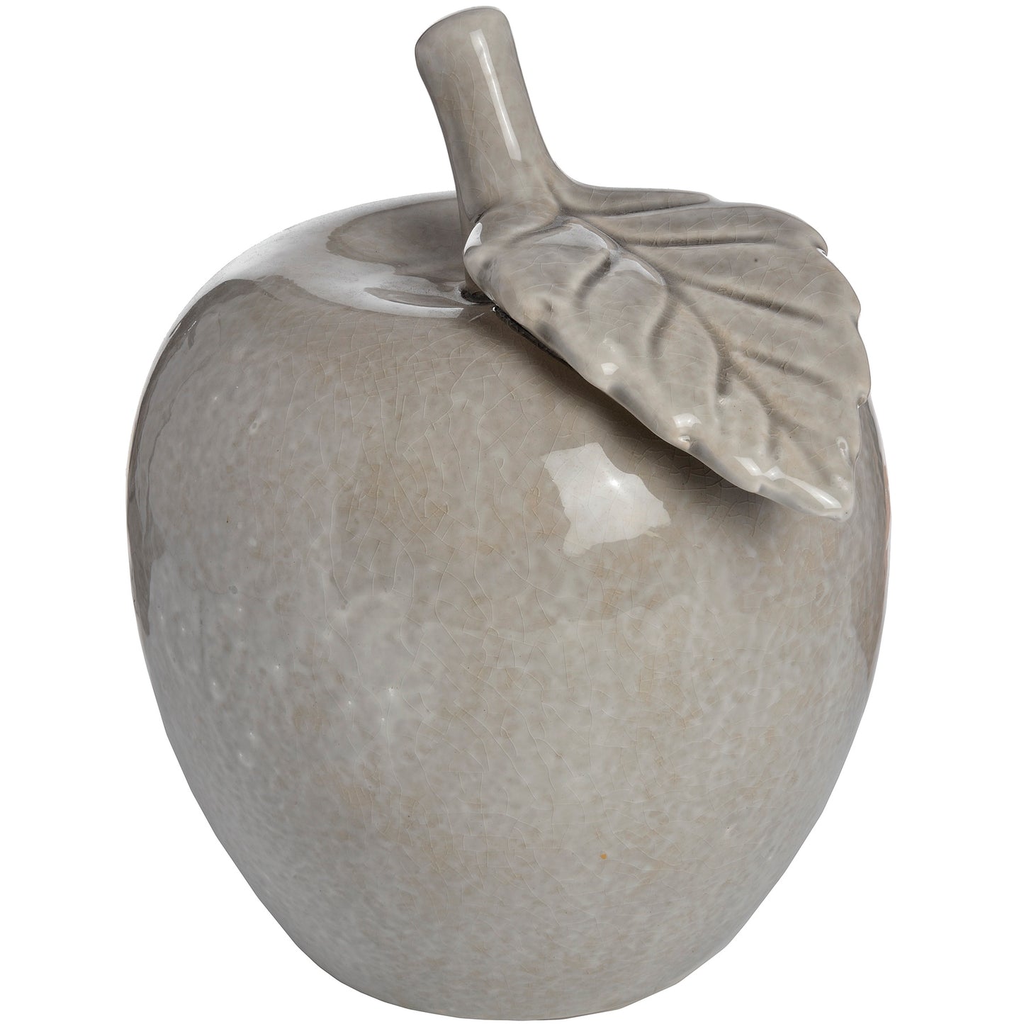 Antique Grey Ceramic Apple