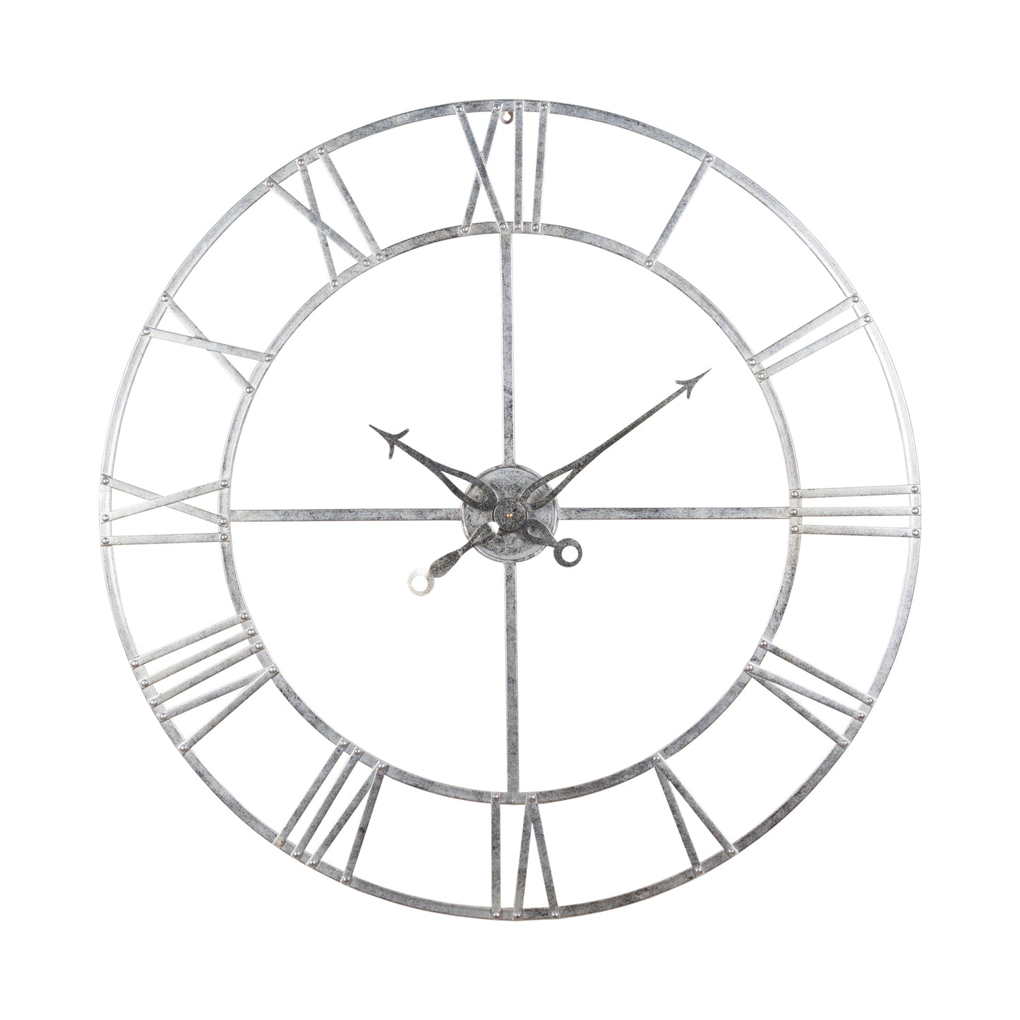 Silver Foil Skeleton Wall Clock