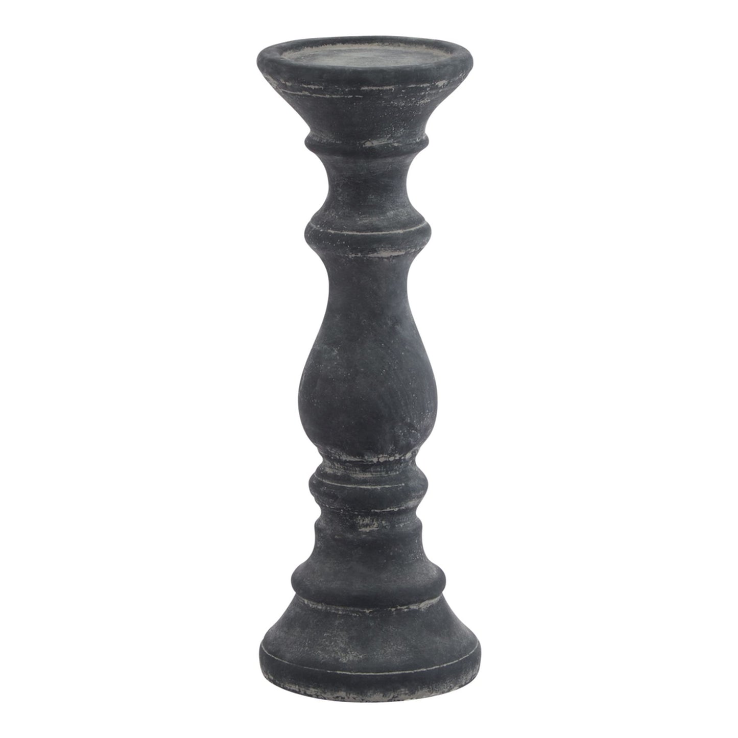 Amalfi Grey  Column Candle Holder