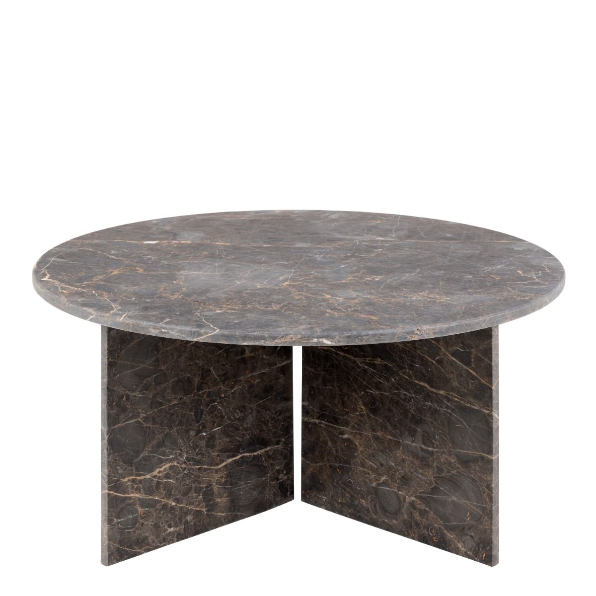 Vega Round Coffee Table in Marron Marble