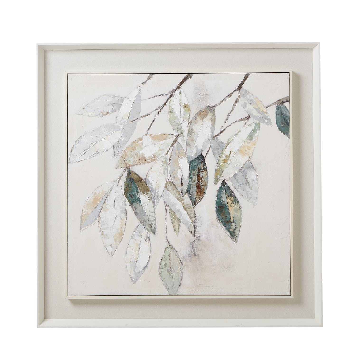Dolce Mottle Leaf Framed Painting