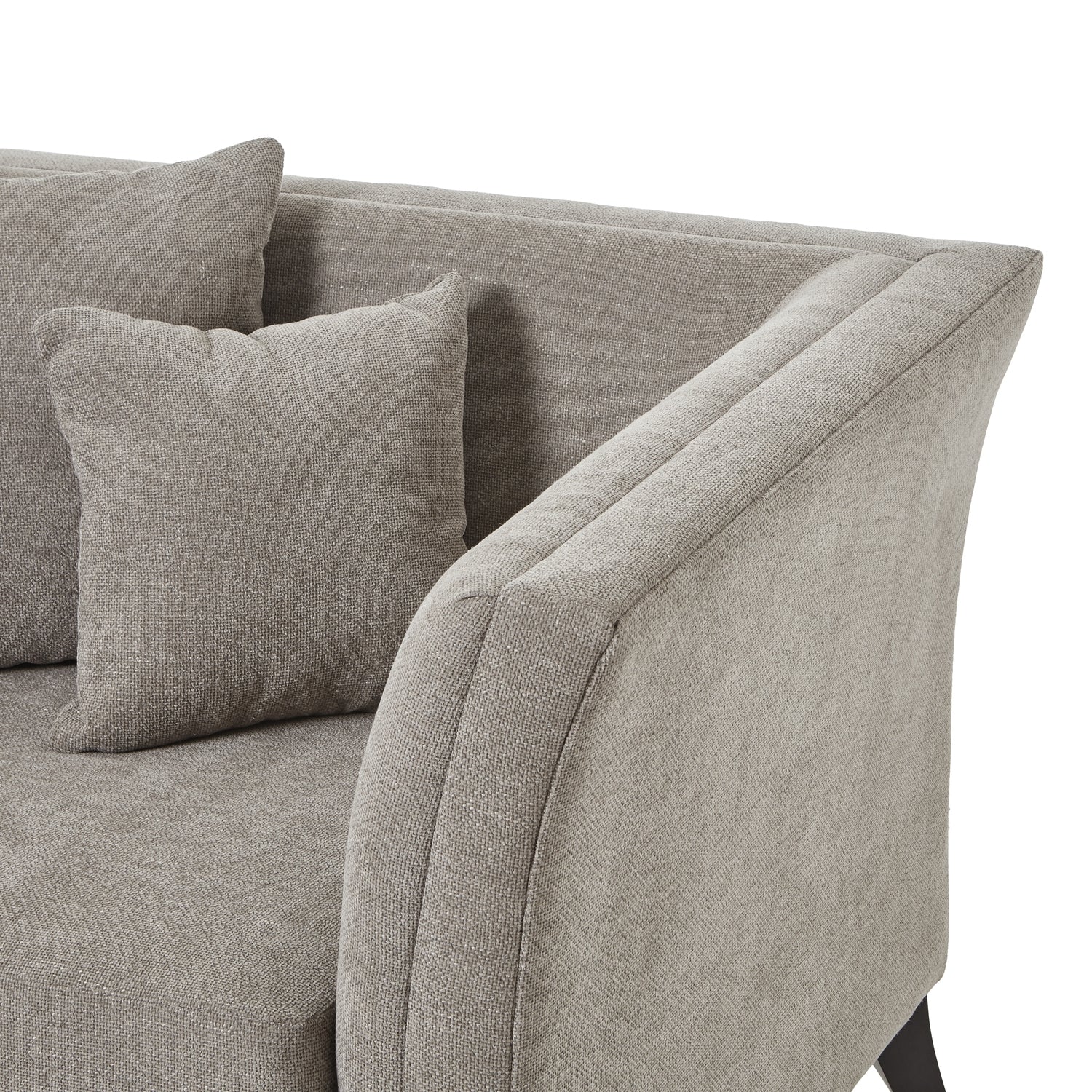 Vesper Taupe Cushion Back Snuggle Chair-a