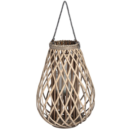 Wicker Bulbous Lantern