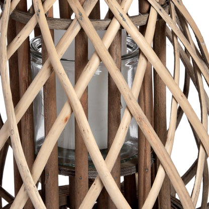 Wicker Bulbous Lantern