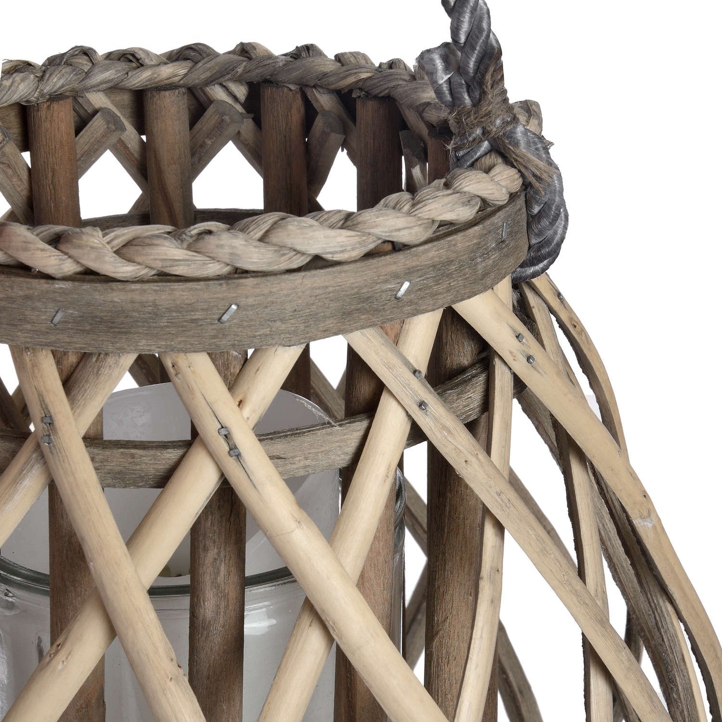 Wicker Bulbous Lantern