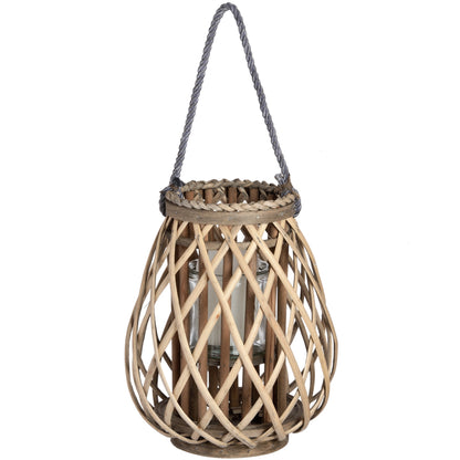 Wicker Bulbous Lantern