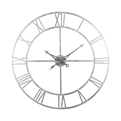 Silver Foil Skeleton Wall Clock