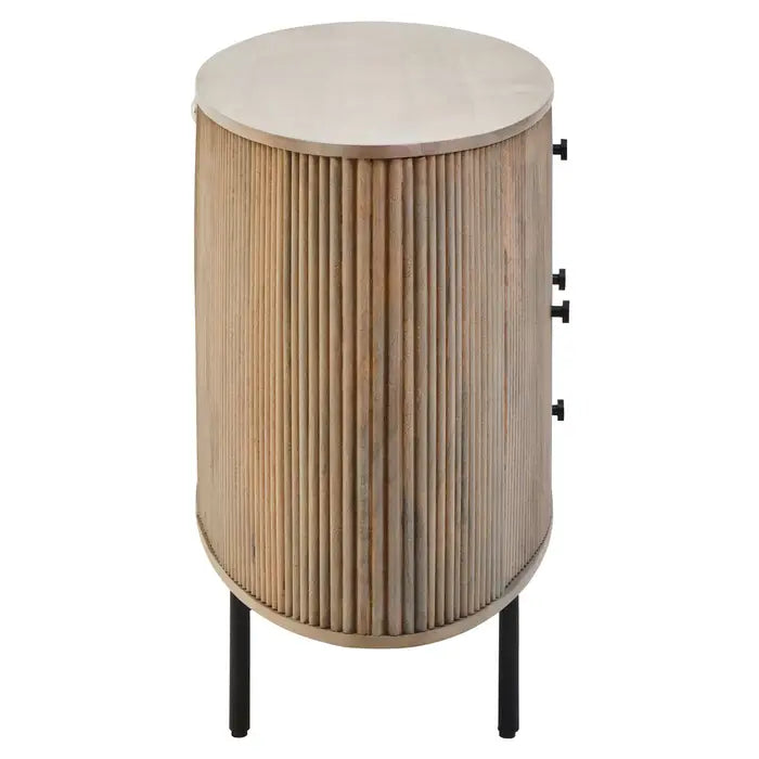 Verona Grey Mango Wood 3-Drawer Sideboard