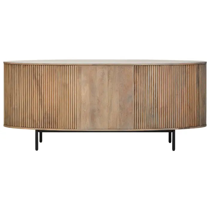 Verona Grey Mango Wood 3-Drawer Sideboard