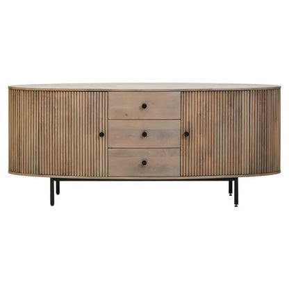 Verona Grey Mango Wood 3-Drawer Sideboard