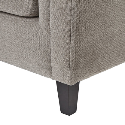 Vesper Taupe Cushion Back Three Seater Sofa-b