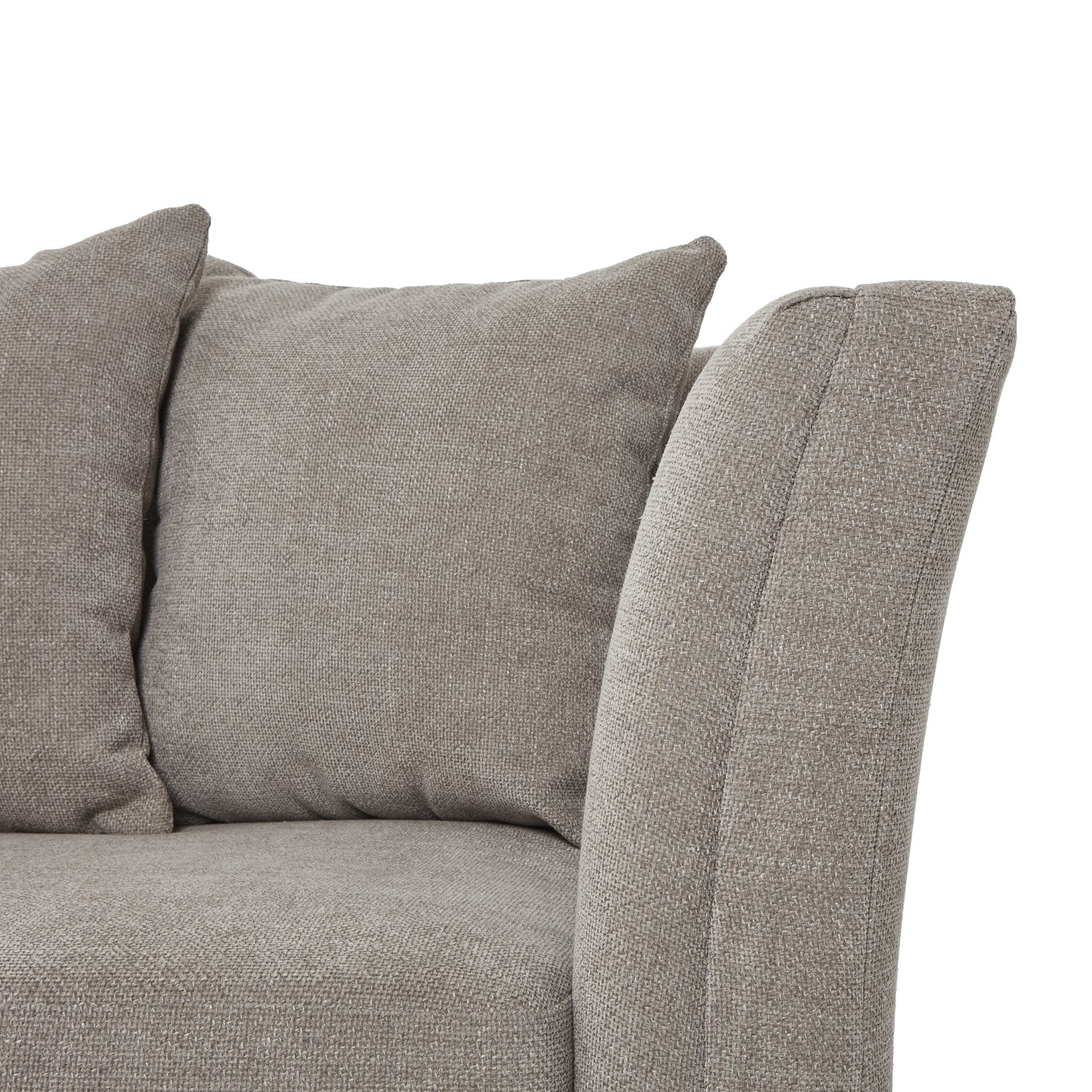 Vesper Taupe Cushion Back Three Seater Sofa-d