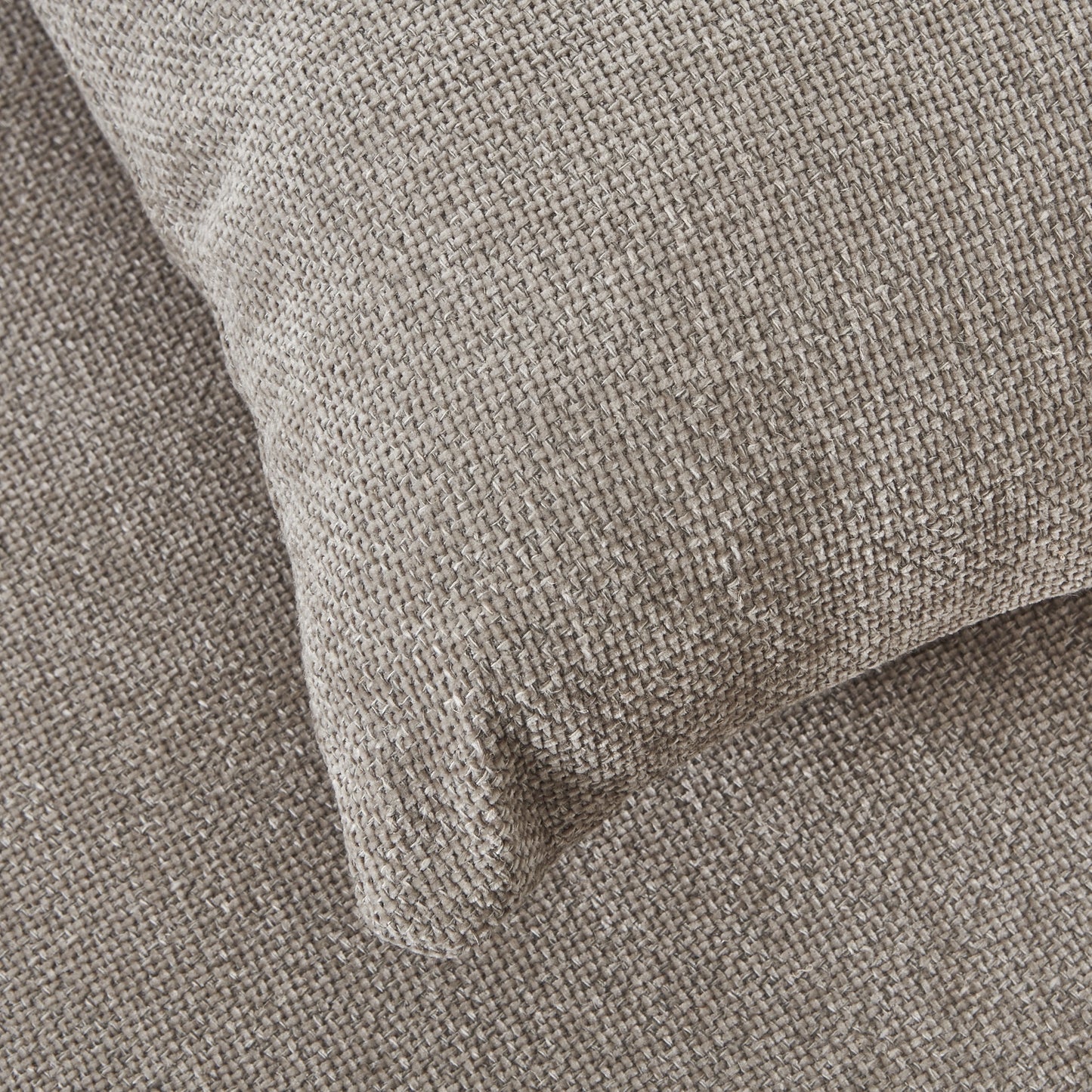Vesper Taupe Cushion Back Three Seater Sofa-e